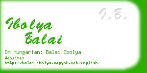 ibolya balai business card